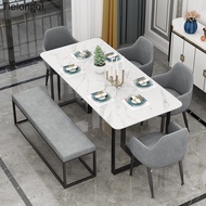 TLQ Rectangular dining table and chair Set marble negotiation table sintered stone