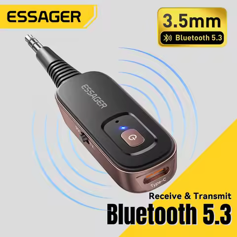 Essager 2-in-1 Bluetooth Audio Receiver Transmitter Wireless Bluetooth 5.1 3.5mm AUX Audio Adapter S