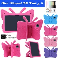 Kids Case For Xiaomi Mi Pad 5 / Xiaomi Mi Pad 5 Pro / Xiaomi Mi Pad 6 / Xiaomi Mi Pad 6 Pro 11 inch 2023 Butterfly Safe EVA Foam Stand Handle Shockproof Cover