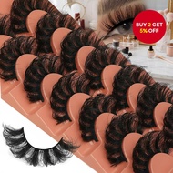 Fluffy 8D Volume Eyelashes – 17mm Curly Full Strip for Bright Eyes  Bulu Mata Fluffy 8D Volume – Set