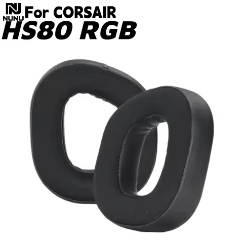 Replacement Protein skin splicing mesh fabric Memory Foam Ear with buckle For CORSAIR HS80 RGB Heads