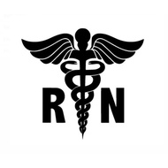 REGISTERED NURSE STICKER,STICKER CERMIN,STICKER KERETA,STICKER MOTOR.