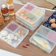 {RM 9.9/pc} Straw-style kitchen plastic fresh-keeping box microwaveable tupperware Japanese-style Multi-Grid Anti-String Refrigerator Storage Vegetable Food Packing Lunch