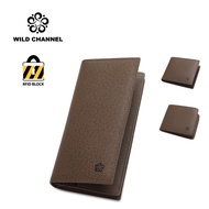 Wild Channel Leather RFID Bifold Wallet - Khaki NW 001