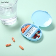 MU  3 Grids Mini Pill Case Plastic Travel Medicine Box Cute Small Tablet Pill Storage Organizer Box Holder Container Dispenser Case n