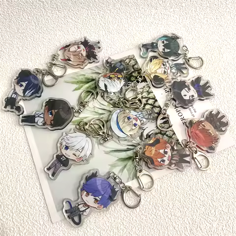 Obey Me! Pajamas Devil Costume Anime Keychain Asmodeus Lucifer Mrmon Leviathan Figures Acrylic Bag K