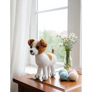 Handmade Crochet Jack Russell Terrier Dog - Standing Dalmatian Plush (Size 15-18cm) - Jack Russell D
