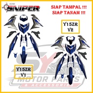 [FULL TANAM ] SNIPER COVERSET Y15 Y15ZR V1 V2 EXCITER GP BLUE SILVER (DPBMC) / BIRU PERAK GP