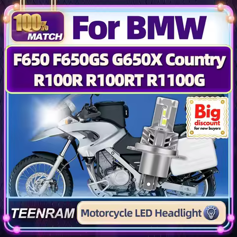Roadsun For BMW F650 F650GS G650X Country R100R R100RT R1100G Motorcycle LED Headlight Bulbs Hi/Lo M