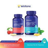 WELLANE Set Daily Essentials l Acerola Cherry 1000 mg. x Omega-3 Odourless Fish Oil