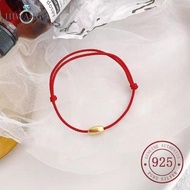 HIWANGO Tali Merah Emas Gelang Beras Kecil Untuk Pasangan Pria Dan Wanita
