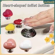 ⚡FAST SHIPPING⚡⚡ Toilet Press Button Heart Shaped Creative Water Tank Buttons Auxiliary Device Home Bathroom Decor Accassories Cabinet Mini Drawer Handle