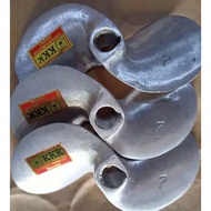 Aluminum propeller d2x7 boat propeller fan no. 7 no. 8, d2 x 7, no. 6 / no. 6.5 / leaves 2 leaves, 2