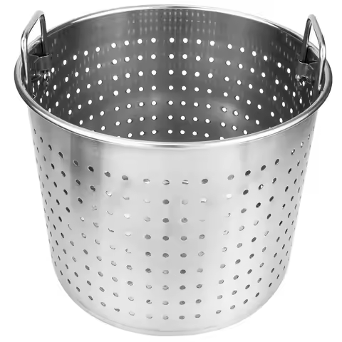Stainless Steel Seafood Boil Pot Multi Use Crawfish Basket Strainer Stock Kitchen Tool Large Metal L