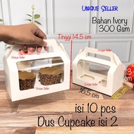 [Contents 10] Cake Box Bread Snack Snack Snack Size 16.5x18.5x13 cm White THICKIVORY Cupcake Box/ 2 