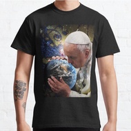 KATUN Pope francis T-Shirt premium Cotton 20s/christian Spiritual T-Shirt pope francis Visit indones