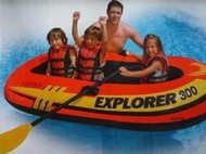 INTEX58332 原廠探險者三人充氣船 釣魚船 游泳圈 浮排 夏天游泳 戲水 玩水