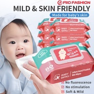 Baby Wipes Newborn Wet Wipes 99% Water Hypoallergenic 80Pcs Per Pack(Non-Alcohol-wet wipes)