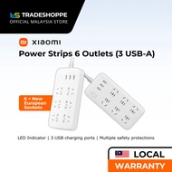 Xiaomi Mijia Power Strip 6-Outlet Basic Edition CXB6-1QM Extension 1.8m Cable 15W 5V / 2.1A Fast Cha