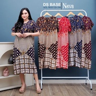 Daster Kencana Ungu Batik - Daster Busui LD 105 - Atasan Wanita - Batik Motif Abstrak Kekinian/dast