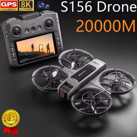 S156 Screen Mini Drone with 90° Electric Adjustable 8K HD Camera WiFi Light Flow Drone Pocket Obstac