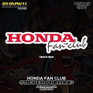 Stucker Sticker PRINTING HONDA FAN CLUB