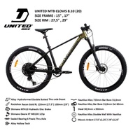 Sepeda Gunung MTB UNITED Clovis 8.1 12Sp XT Fork Rockshox Recon Gold