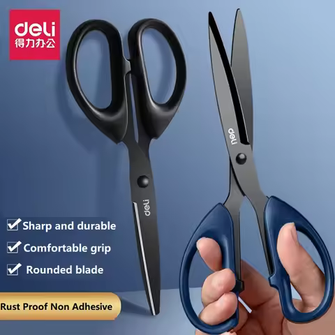 deli Sewing Scissors Shapes Crafts Stuff, 2Cr13 Stainless Non-Stick Finger Friendly Purpose Cutter C