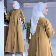 Gamis Crinkle Model Baru GAURI Maxi Dress Baju Gamis Terbaru Viral Kekinian dan Fashionable