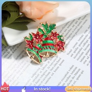 DPA Holiday Gift Brooch Exquisite Alloy Brooch Sparkling Christmas Brooch Set Festive Tree Bell Wreath Snowman New Year Gift Sweater Decoration