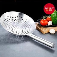 11-Inch Stainless Steel Oil Skimmer Pasta Strainer, Kitchen Utensils Wire Strainer Spoon Food Strain