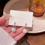 Pearl Earrings Simple Geometric Earrings Retro Earrings