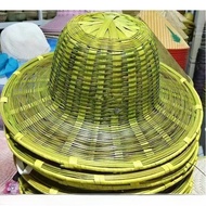 Outdoor Large Brim Straw Hat Bamboo Woven Sun Protection Cap for Summer Farmers Market Sunshade Prot