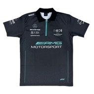 AMG BLACK MERCEDES COLLAR ZIP JERSEY