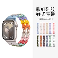 Suitable for apple iwatchs11/10/9 Silicone Strap apple watch8/7/6/5/4 Generation se2 Smart Accessori