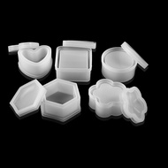 Round Storage Box Resin Epoxy Molds Heart Shape Candy Jewelry Box Resin Molds Silicone for Diy Jewelry Making Epoxy Moulds