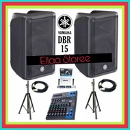 Paket Speaker Yamaha DBR 15 Aktif Mixer Mg 10 Xu Mic Full Set Yamaha