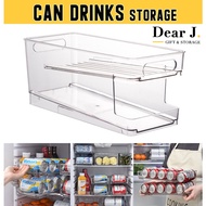 (SG Seller) Can Drinks Storage Beverage Holder Can Organizer Fridge Storage [Dear J]