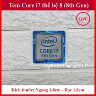 Core i7 8th Generation Stamp (8th Gen) - Blue White