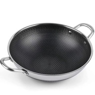 Ganom non-stick Stainless Frying pan Honeycomb non stick pan 32 34 Cm