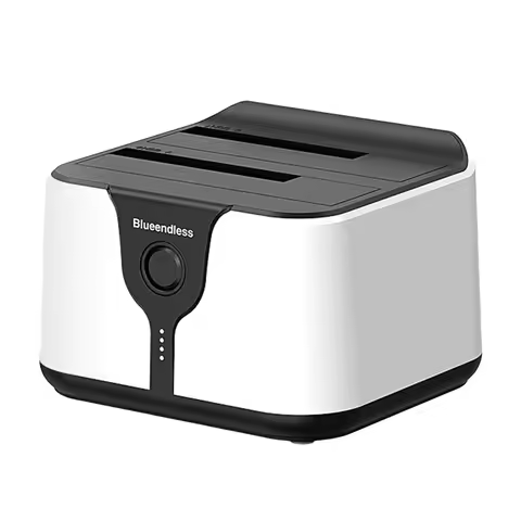 USB 3.0 To SATA Dual-Bay HDD Docking Station 20TB X2 Hard Drive Station with 12V 3A Power Adapter fo