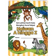 P01 - Lembaran Kerja Menulis Abjad A HINGGA Z – Huruf Besar & Huruf Kecil ( HAIWAN )