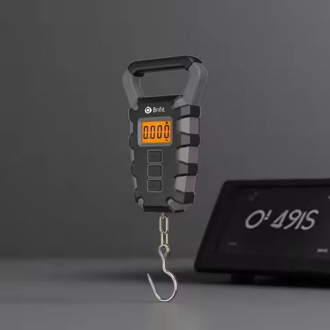 50KG Digital Fishing Scale Portable Travel Luggage Weighing Scale Kitchen Food Scale with Ruler for 