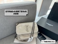 YSL Niki 小號奶昔白 油蠟牛皮 新款D扣 香港現貨/順豐速遞