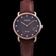 Tomaz Ladies Watch (Rose Gold/Black)Wine Strap