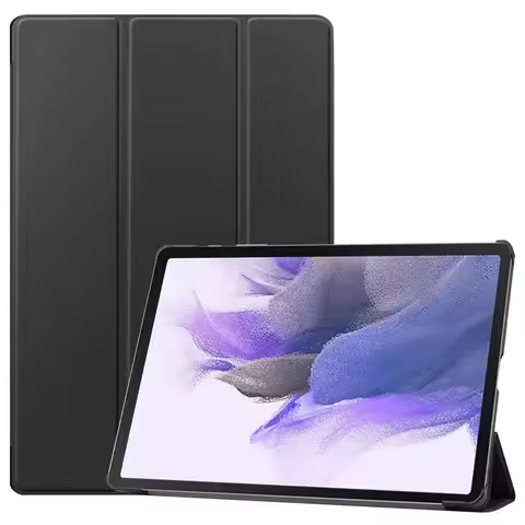 For Samsung Tab S7 FE Case Trifold Leather Hard Stand Smart Cover For Funda Galaxy Tab S7 FE / S7 Pl