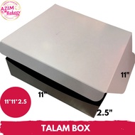 Talam Box No Window 11X11X2.5 (50Pcs) Kotak Kuih Talam | Kotak Kuih Lapis | Kotak Kek by Azim Bakery