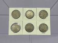 （十角形伍圓76年六枚）香港硬幣英女王伊利沙伯1976年五元Government of Hong Kong Queen Elizabeth ll 1976 $5