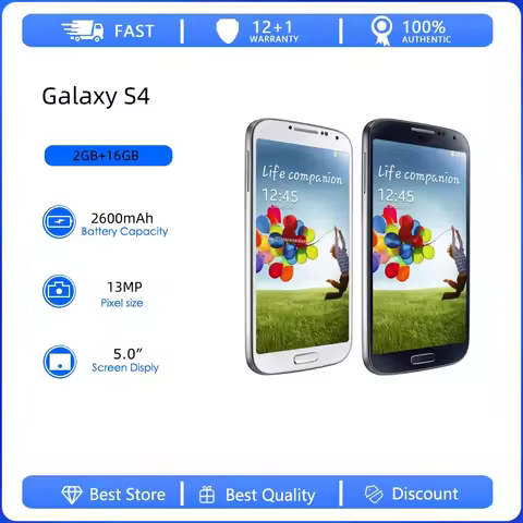 Refurbished Original Galaxy S4 I9500/I9505 Unlocked 5.0 inches 13MP 2G/3G 2600mAh 16GB 2GB RAM Mobil
