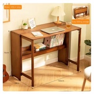 全城熱賣 - 摺疊電腦桌實木工作枱化裝枱折叠餐桌 (棕色 103cm)#H099025406